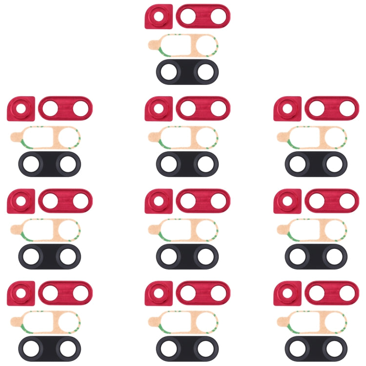 For Huawei Nova 4 10pcs Camera Lens Cover (Red) - Camera by PMC TechLife | Online Shopping South Africa | PMC TechLife | Buy Now Pay Later Mobicred