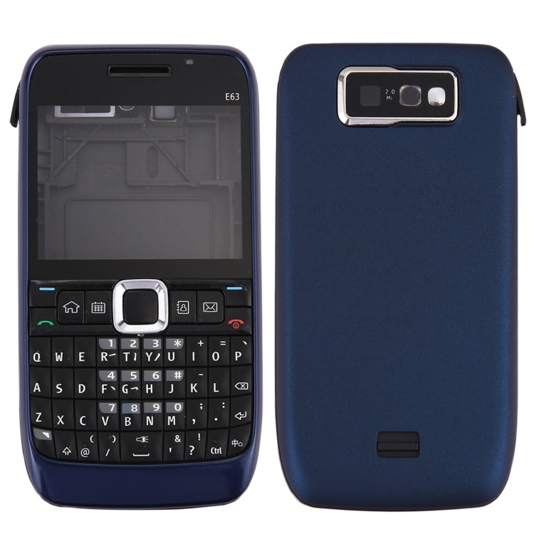 Full Housing Cover (Front Cover + Middle Frame Bezel + Battery Back Cover + Keyboard) for Nokia E63(Dark Blue) - Full Housing Cover by PMC TechLife | Online Shopping South Africa | PMC TechLife | Buy Now Pay Later Mobicred