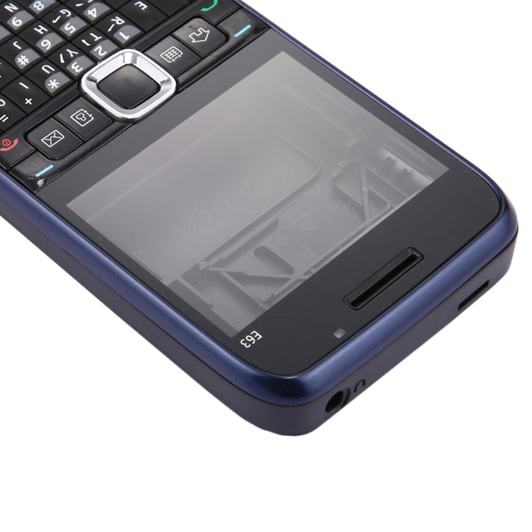 Full Housing Cover (Front Cover + Middle Frame Bezel + Battery Back Cover + Keyboard) for Nokia E63(Dark Blue) - Full Housing Cover by PMC TechLife | Online Shopping South Africa | PMC TechLife | Buy Now Pay Later Mobicred