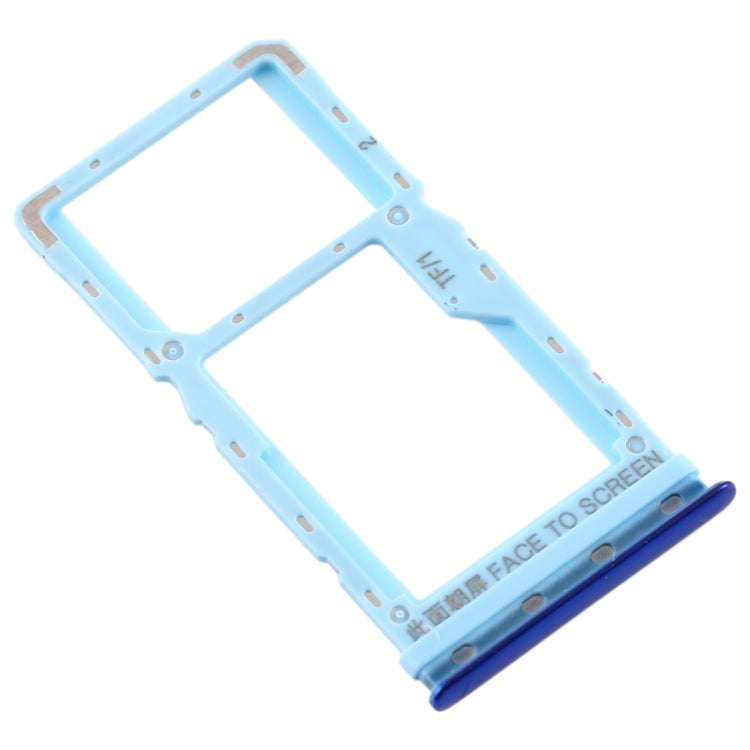 SIM Card Tray + SIM Card Tray / Micro SD Card Tray for Xiaomi Mi CC9e / Mi A3(Blue) - Card Tray by PMc TechLife | Online Shopping South Africa | PMc TechLife | Buy Now Pay Later Mobicred