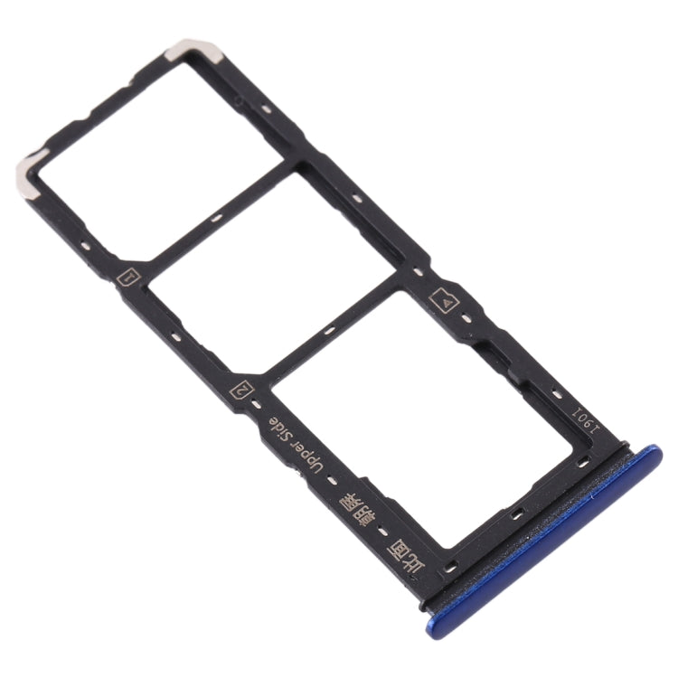 For Vivo U3x / U10 SIM Card Tray + SIM Card Tray + Micro SD Card Tray (Blue) - Card Socket by PMc TechLife | Online Shopping South Africa | PMc TechLife | Buy Now Pay Later Mobicred