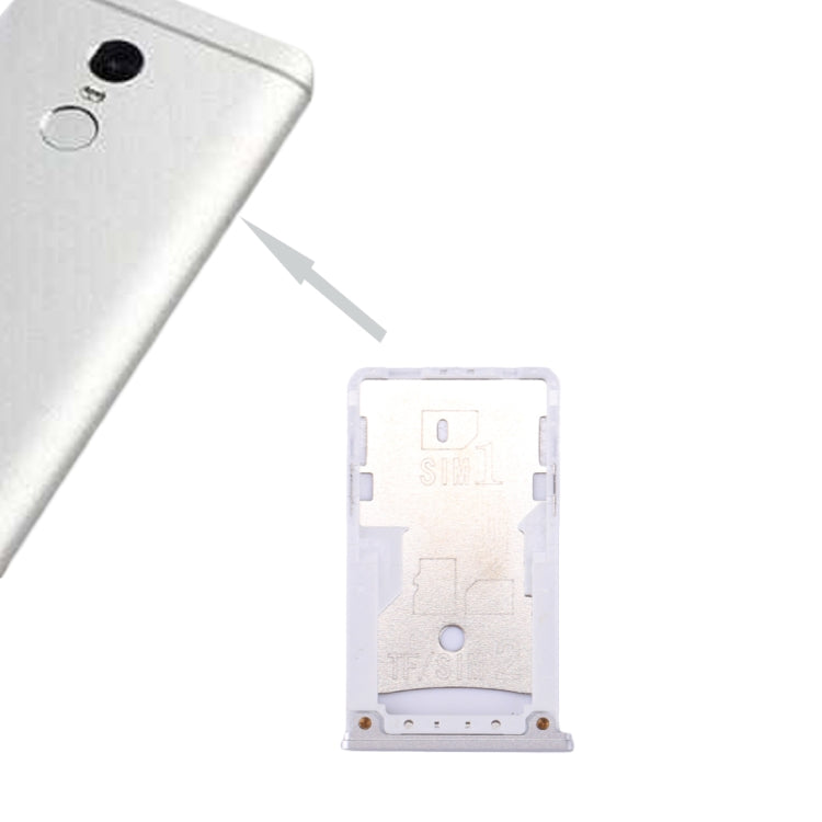 For Xiaomi Redmi 4 SIM & SIM / TF Card Tray(Silver) - Card Tray by PMc TechLife | Online Shopping South Africa | PMc TechLife | Buy Now Pay Later Mobicred