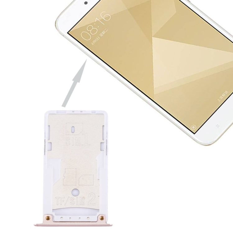 For Xiaomi Redmi 4X SIM & SIM / TF Card Tray(Gold) - Card Tray by PMc TechLife | Online Shopping South Africa | PMc TechLife | Buy Now Pay Later Mobicred