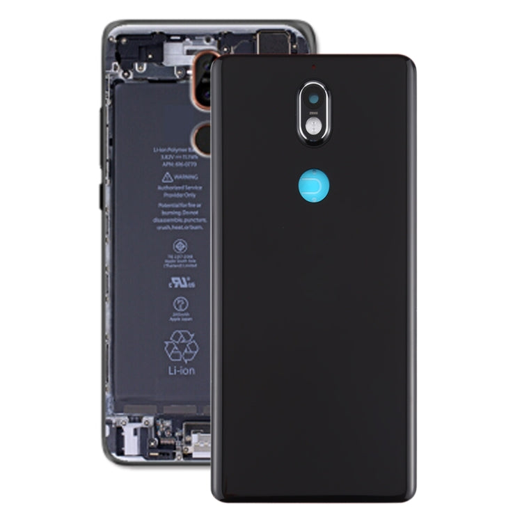 Battery Back Cover with Camera Lens for Nokia 7 TA-1041(Black) - Back Cover by PMC TechLife | Online Shopping South Africa | PMC TechLife | Buy Now Pay Later Mobicred