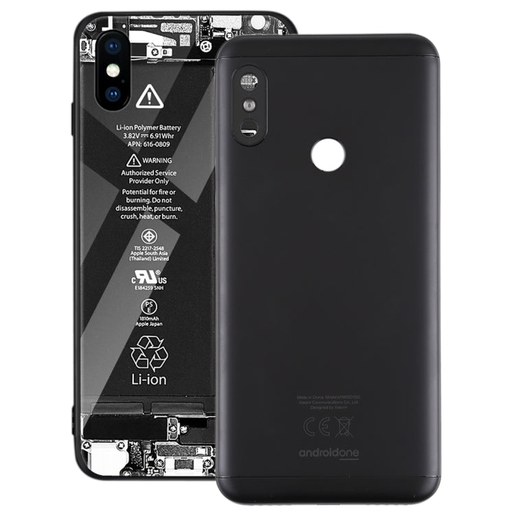 Back Cover for Xiaomi Redmi 6 Pro(Black) - Back Cover by PMC TechLife | Online Shopping South Africa | PMC TechLife | Buy Now Pay Later Mobicred