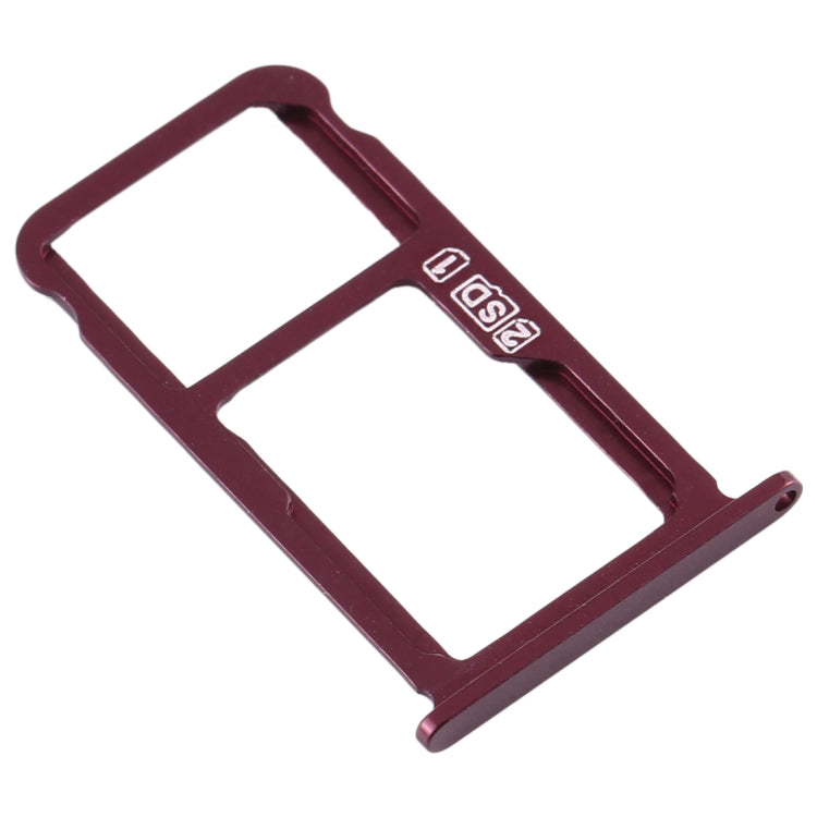 SIM Card Tray + SIM Card Tray / Micro SD Card Tray for Nokia  X7 / 8.1 / 7.1 Plus / TA-1131(Purplish Red) - Card Tray by PMc TechLife | Online Shopping South Africa | PMc TechLife | Buy Now Pay Later Mobicred