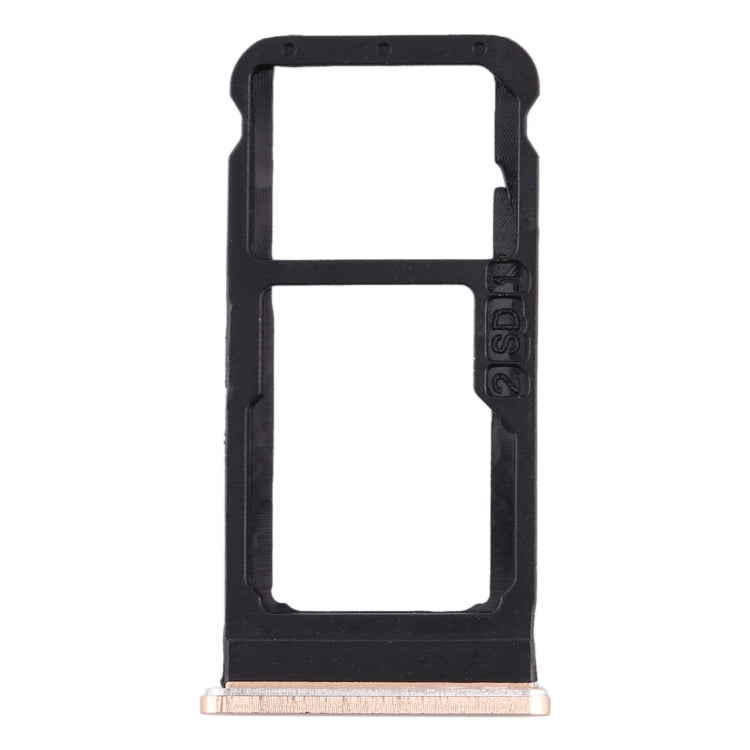 SIM Card Tray + SIM Card Tray / Micro SD Card Tray for Nokia 6.1 / 6 (2018) / TA-1043 TA-1045 TA-1050 TA-1054 TA-1068 (Gold) - Card Tray by PMC TechLife | Online Shopping South Africa | PMC TechLife