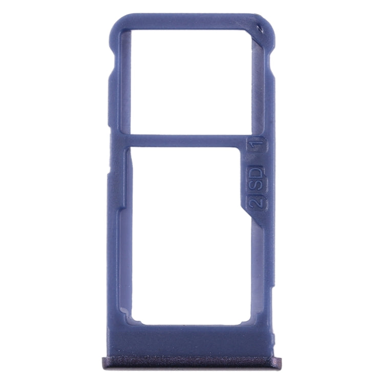 SIM Card Tray + SIM Card Tray / Micro SD Card Tray for Nokia 5.1 Plus / X5 TA-1102 TA-1105 TA-1108 TA-1109 TA-1112 TA-1120 TA-1199(Blue) - Card Tray by PMc TechLife | Online Shopping South Africa | PMc TechLife | Buy Now Pay Later Mobicred