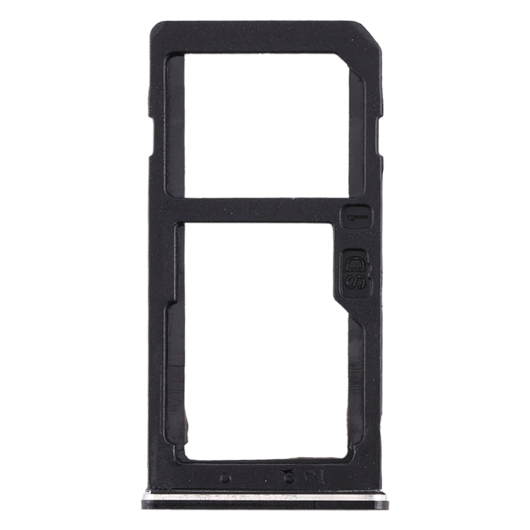 SIM Card Tray + SIM Card Tray / Micro SD Card Tray for Nokia 6 TA-1000 TA-1003 TA-1021 TA-1025 TA-1033 TA-1039 (Black) - Card Tray by PMc TechLife | Online Shopping South Africa | PMc TechLife | Buy Now Pay Later Mobicred
