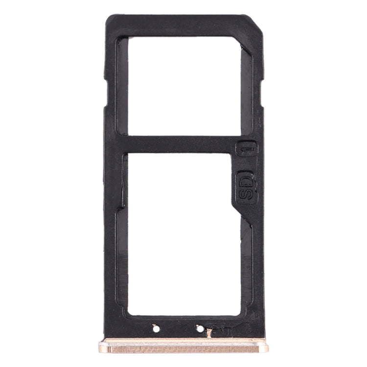 SIM Card Tray + SIM Card Tray / Micro SD Card Tray for Nokia 6 TA-1000 TA-1003 TA-1021 TA-1025 TA-1033 TA-1039 (Gold) - Card Tray by PMc TechLife | Online Shopping South Africa | PMc TechLife | Buy Now Pay Later Mobicred
