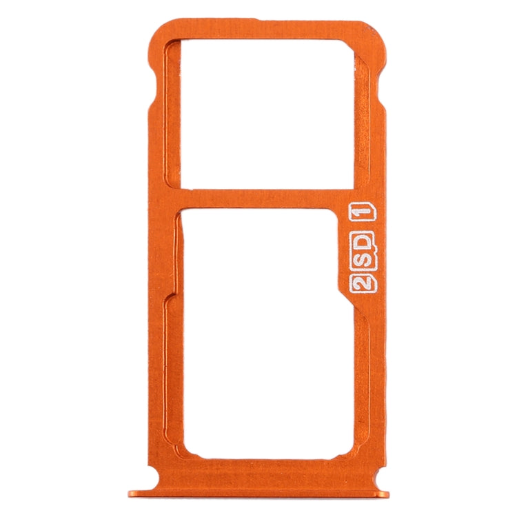 SIM Card Tray + SIM Card Tray / Micro SD Card Tray for Nokia 7 Plus TA-1062 (Orange) - Card Tray by PMc TechLife | Online Shopping South Africa | PMc TechLife | Buy Now Pay Later Mobicred