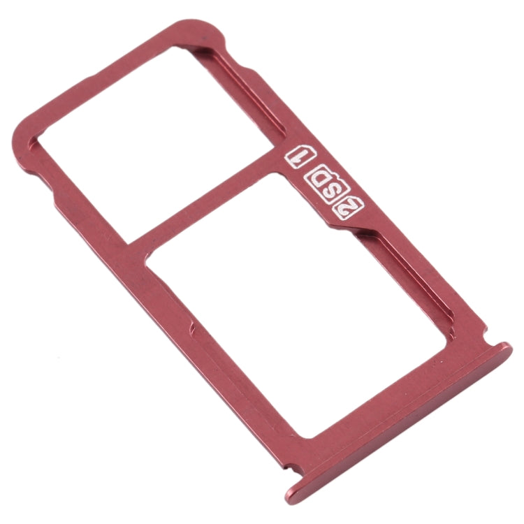 SIM Card Tray + SIM Card Tray / Micro SD Card Tray for Nokia 7 Plus TA-1062 (Purplish Red) - Card Tray by PMc TechLife | Online Shopping South Africa | PMc TechLife | Buy Now Pay Later Mobicred