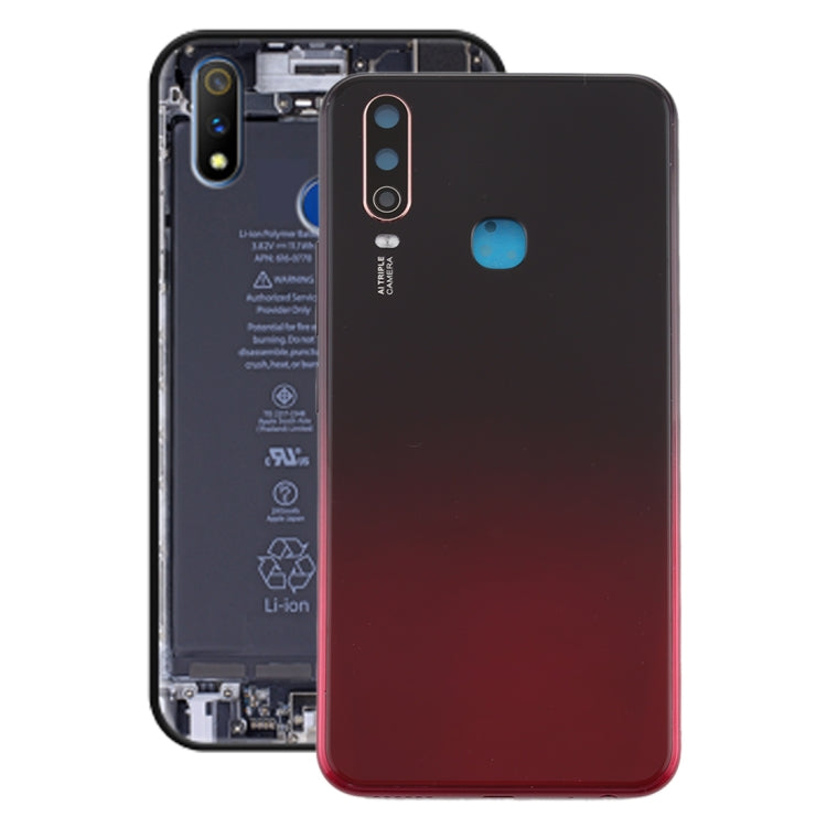 For Vivo Y3 Battery Back Cover with Camera Lens (Red) - Back Cover by PMC TechLife | Online Shopping South Africa | PMC TechLife | Buy Now Pay Later Mobicred