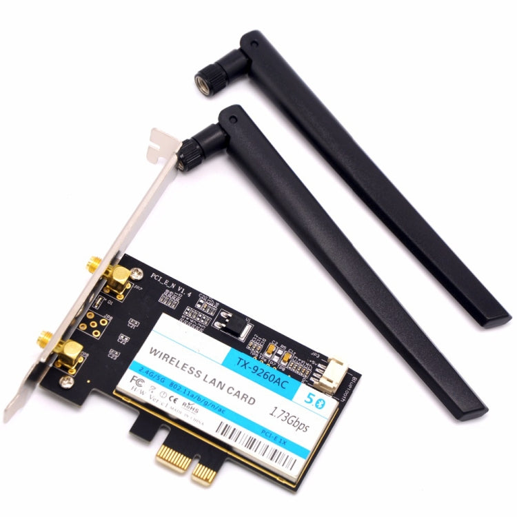 TX-9260AC Wireless-AC Dual Band 802.11ac 1730Mbps Desktop PCI-e WiFi Adapter + Bluetooth 5.0 WLAN Network Card for Intel 9260ac - Add-on Cards by PMC Jewellery | Online Shopping South Africa | PMC Jewellery | Buy Now Pay Later Mobicred