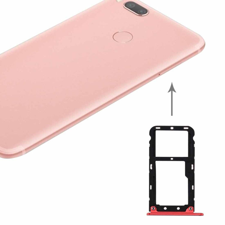 For Xiaomi Mi 5X / A1 SIM & SIM / TF Card Tray(Red) - Card Tray by PMc TechLife | Online Shopping South Africa | PMc TechLife | Buy Now Pay Later Mobicred