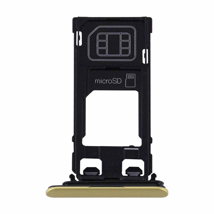for Sony Xperia XZs (Single SIM Version) SIM & Micro SD Card Tray(Gold) - Card Tray by PMc TechLife | Online Shopping South Africa | PMc TechLife | Buy Now Pay Later Mobicred