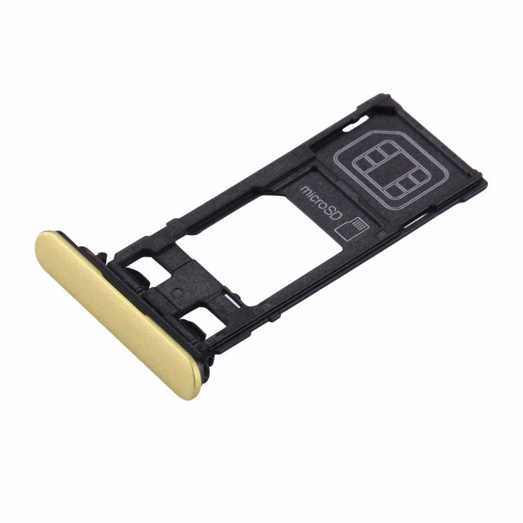 for Sony Xperia XZs (Single SIM Version) SIM & Micro SD Card Tray(Gold) - Card Tray by PMc TechLife | Online Shopping South Africa | PMc TechLife | Buy Now Pay Later Mobicred
