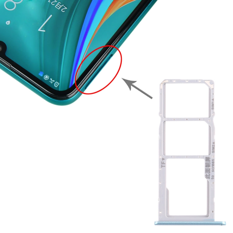 SIM Card Tray + SIM Card Tray + Micro SD Card Tray for Huawei Enjoy 10e / Honor Play 9A (Blue) - Card Socket by PMc TechLife | Online Shopping South Africa | PMc TechLife | Buy Now Pay Later Mobicred