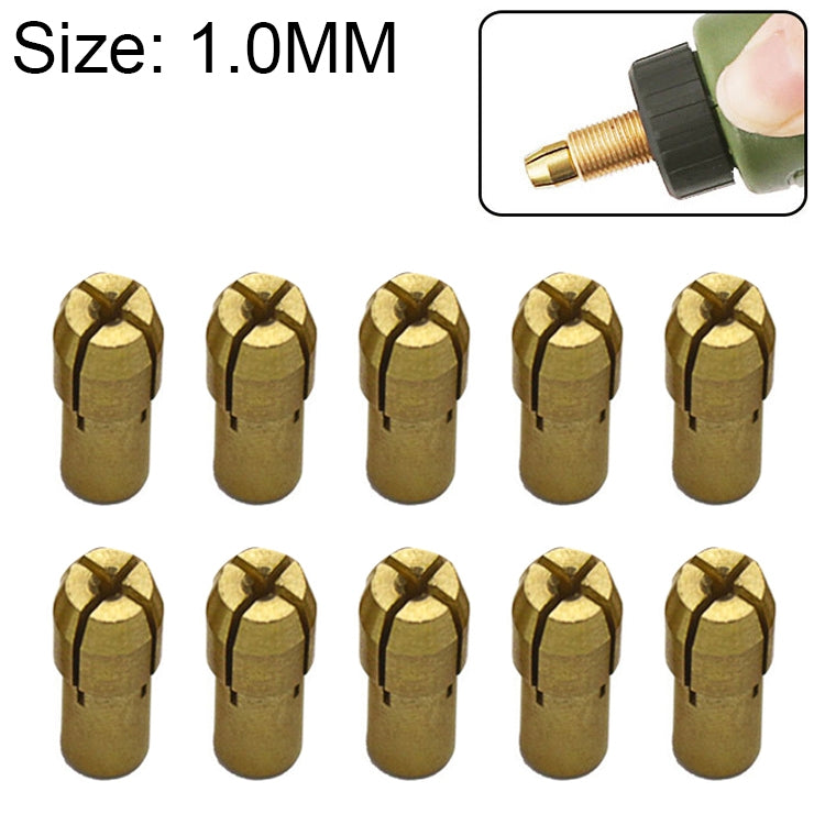 10 PCS Three-claw Copper Clamp Nut for Electric Mill Fittings���Bore diameter: 1.0mm - Hex Key & Spanner by PMC TechLife | Online Shopping South Africa | PMC TechLife | Buy Now Pay Later Mobicred