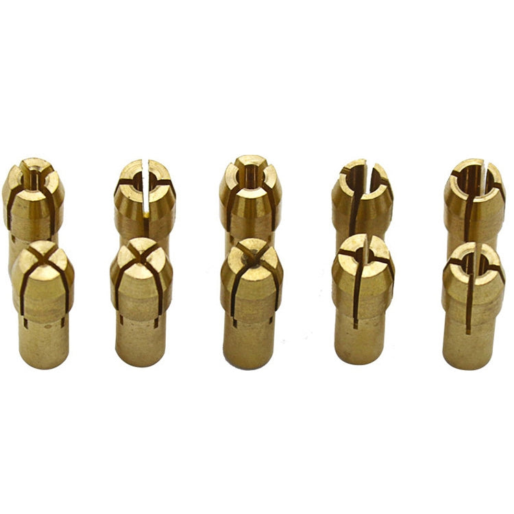 10 in 1 Three-claw Copper Clamp Nut for Electric Mill Fittings���Bore diameter: 0.5-3.2mm - Hex Key & Spanner by PMC TechLife | Online Shopping South Africa | PMC TechLife | Buy Now Pay Later Mobicred