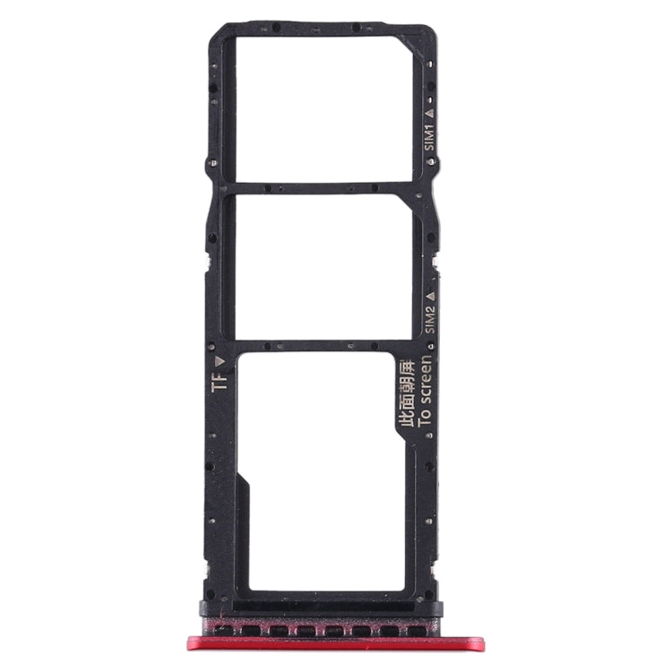 SIM Card Tray + SIM Card Tray + Micro SD Card Tray for Huawei Enjoy 10 / Honor Play 3 (Red) - Card Socket by PMc TechLife | Online Shopping South Africa | PMc TechLife | Buy Now Pay Later Mobicred