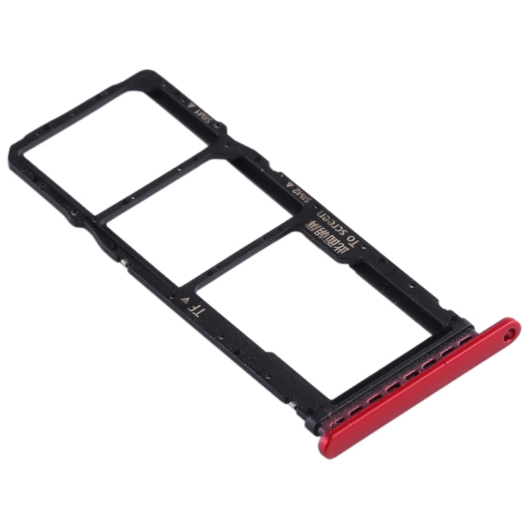 SIM Card Tray + SIM Card Tray + Micro SD Card Tray for Huawei Enjoy 10 / Honor Play 3 (Red) - Card Socket by PMc TechLife | Online Shopping South Africa | PMc TechLife | Buy Now Pay Later Mobicred