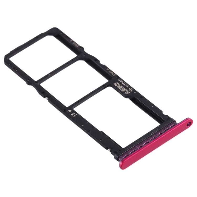 SIM Card Tray + SIM Card Tray + Micro SD Card Tray for Huawei Enjoy 10 / Honor Play 3 (Purplish Red) - Card Socket by PMc TechLife | Online Shopping South Africa | PMc TechLife | Buy Now Pay Later Mobicred