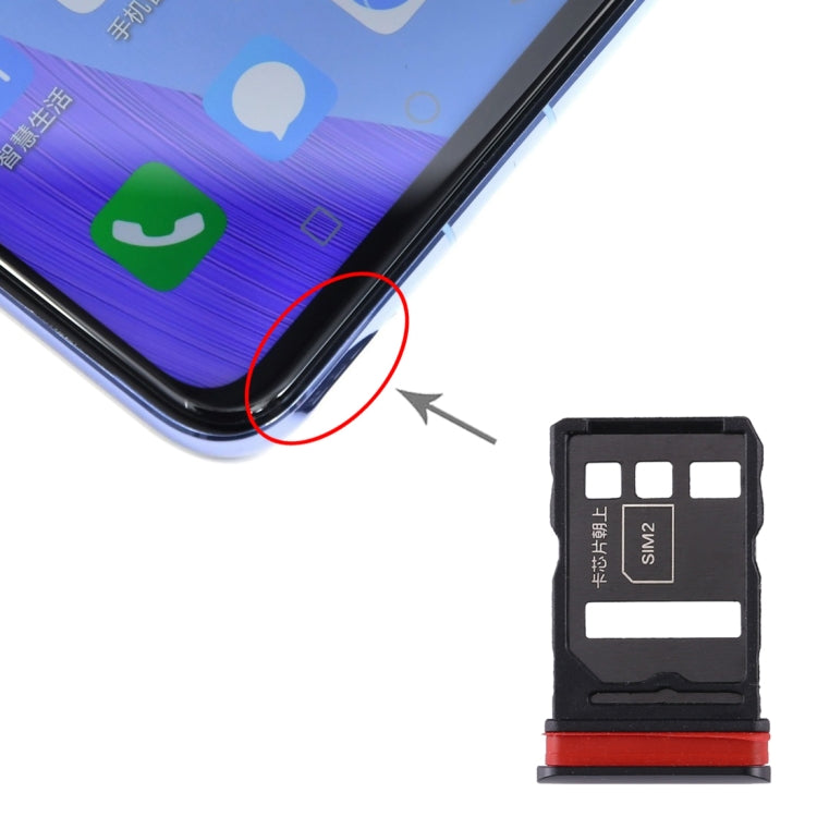 SIM Card Tray + SIM Card Tray for Honor V30 Pro / Honor V30(Black) - Card Socket by PMc TechLife | Online Shopping South Africa | PMc TechLife | Buy Now Pay Later Mobicred