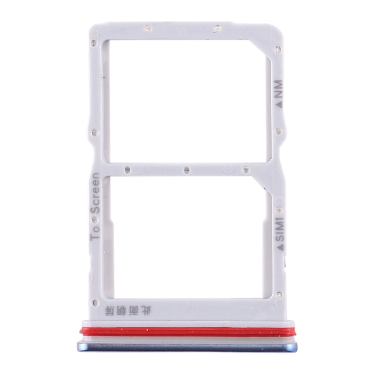 SIM Card Tray + NM Card Tray for Huawei Honor 30S / Nova 7 SE (Blue) - Card Socket by PMc TechLife | Online Shopping South Africa | PMc TechLife | Buy Now Pay Later Mobicred