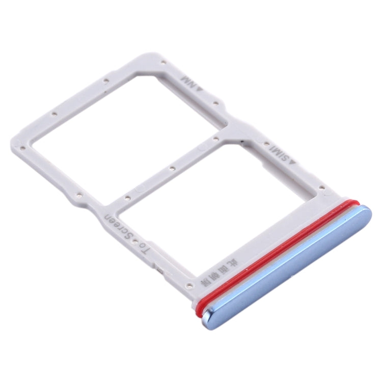 SIM Card Tray + NM Card Tray for Huawei Honor 30S / Nova 7 SE (Blue) - Card Socket by PMc TechLife | Online Shopping South Africa | PMc TechLife | Buy Now Pay Later Mobicred