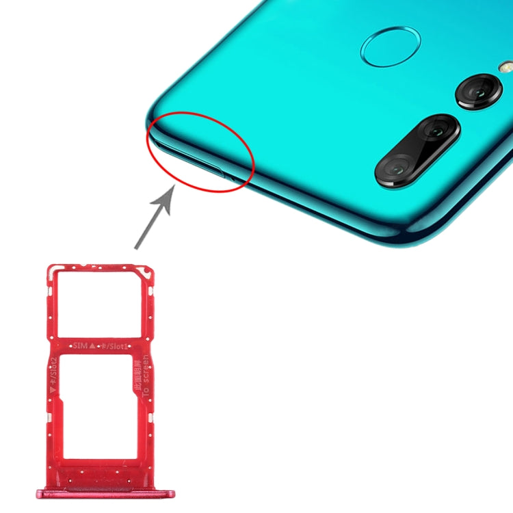 SIM Card Tray + SIM Card Tray / Micro SD Card Tray for Huawei Enjoy 9s (Red) - Card Socket by PMc TechLife | Online Shopping South Africa | PMc TechLife | Buy Now Pay Later Mobicred