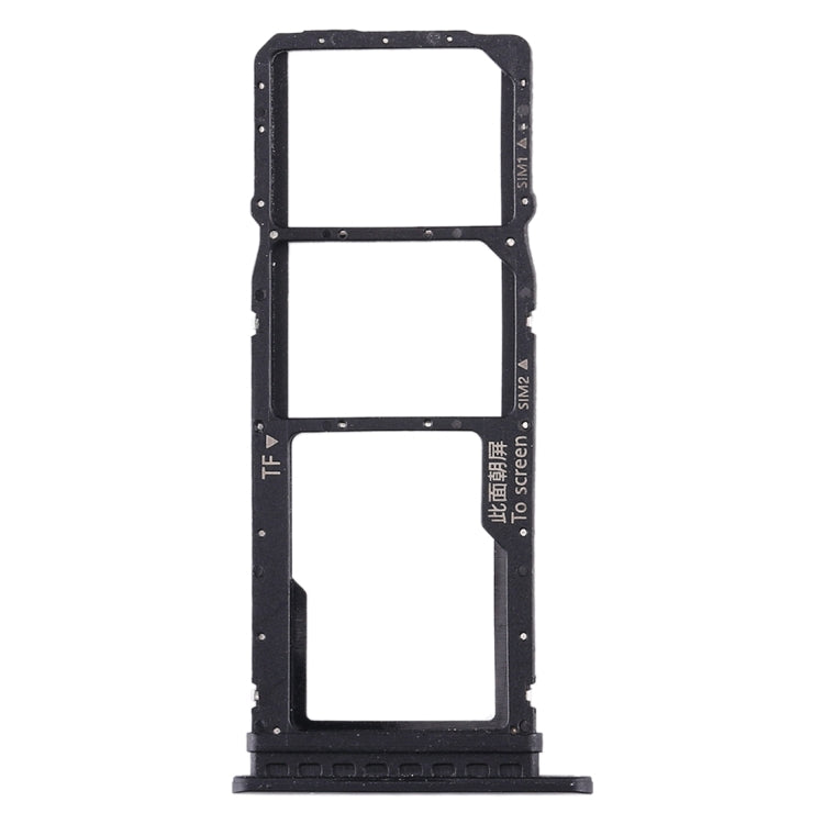 SIM Card Tray + SIM Card Tray + Micro SD Card Tray for Huawei Honor Play 4T (Black) - Card Socket by PMc TechLife | Online Shopping South Africa | PMc TechLife | Buy Now Pay Later Mobicred