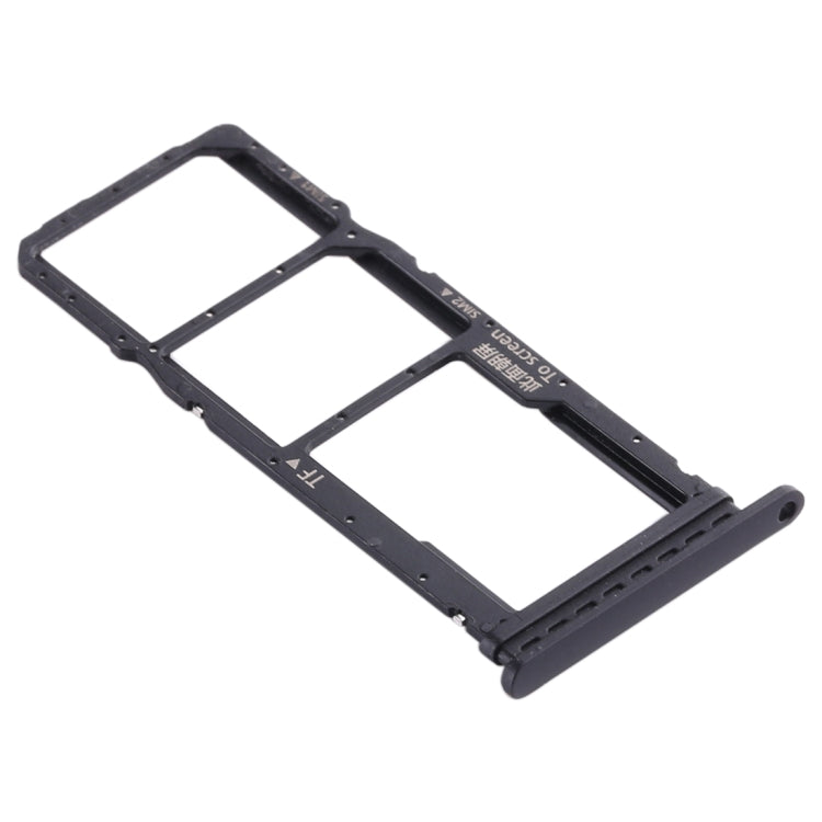 SIM Card Tray + SIM Card Tray + Micro SD Card Tray for Huawei Honor Play 4T (Black) - Card Socket by PMc TechLife | Online Shopping South Africa | PMc TechLife | Buy Now Pay Later Mobicred