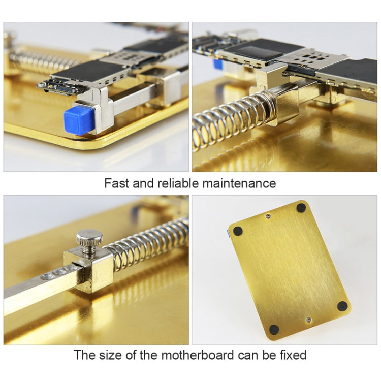 BST- 001C Stainless Steel Circuit Board soldering desoldering PCB Repair Holder Fixtures Cell Phone Repair Tool(Gold) - Repair Fixture by BEST | Online Shopping South Africa | PMC TechLife | Buy Now Pay Later Mobicred