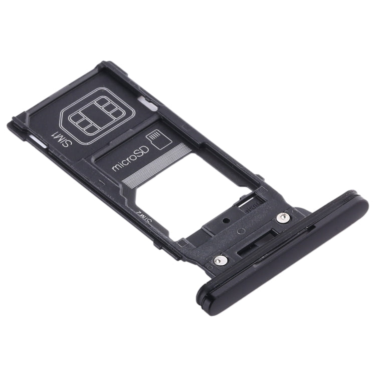 SIM Card Tray + SIM Card Tray + Micro SD Card Tray for Sony Xperia XZ2(Black) - Card Tray by PMC TechLife | Online Shopping South Africa | PMC TechLife | Buy Now Pay Later Mobicred