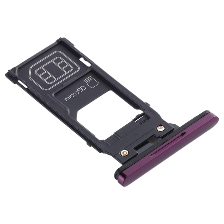 SIM Card Tray + Micro SD Card Tray for Sony Xperia XZ3(Purple) - Card Tray by PMc TechLife | Online Shopping South Africa | PMc TechLife | Buy Now Pay Later Mobicred