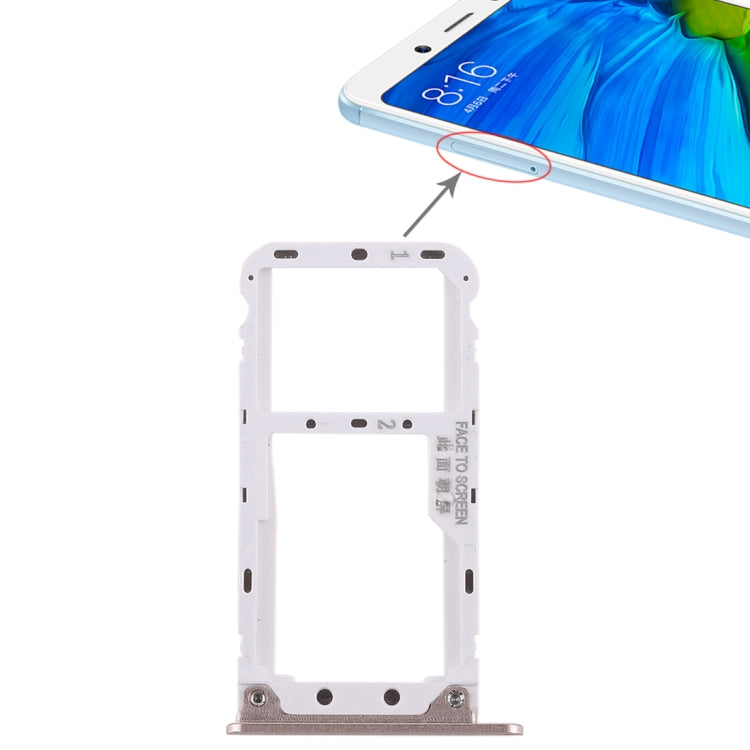 2 SIM Card Tray / Micro SD Card Tray for Xiaomi Redmi Note 5(Gold) - Card Tray by PMc TechLife | Online Shopping South Africa | PMc TechLife | Buy Now Pay Later Mobicred