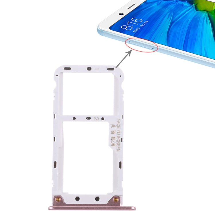 2 SIM Card Tray / Micro SD Card Tray for Xiaomi Redmi Note 5(Rose Gold) - Card Tray by PMc TechLife | Online Shopping South Africa | PMc TechLife | Buy Now Pay Later Mobicred