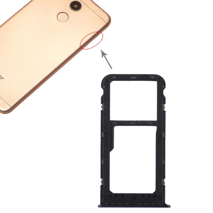 SIM Card Tray + SIM Card Tray / Micro SD Card Tray for Huawei Honor V9 Play (Blue) - Card Socket by PMc TechLife | Online Shopping South Africa | PMc TechLife | Buy Now Pay Later Mobicred