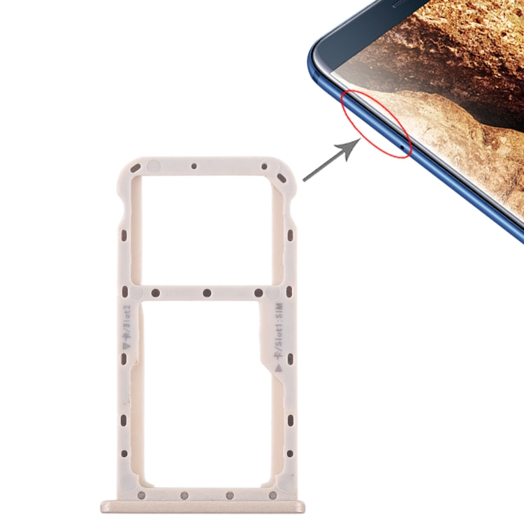 SIM Card Tray + SIM Card Tray / Micro SD Card for Huawei Maimang 6(Gold) - Card Socket by PMc TechLife | Online Shopping South Africa | PMc TechLife | Buy Now Pay Later Mobicred
