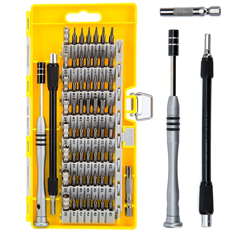 60 in 1 S2 Tool Steel Precision Screwdriver Nutdriver Bit Repair Tools Kit(Yellow) - Screwdriver Set by PMC TechLife | Online Shopping South Africa | PMC TechLife | Buy Now Pay Later Mobicred