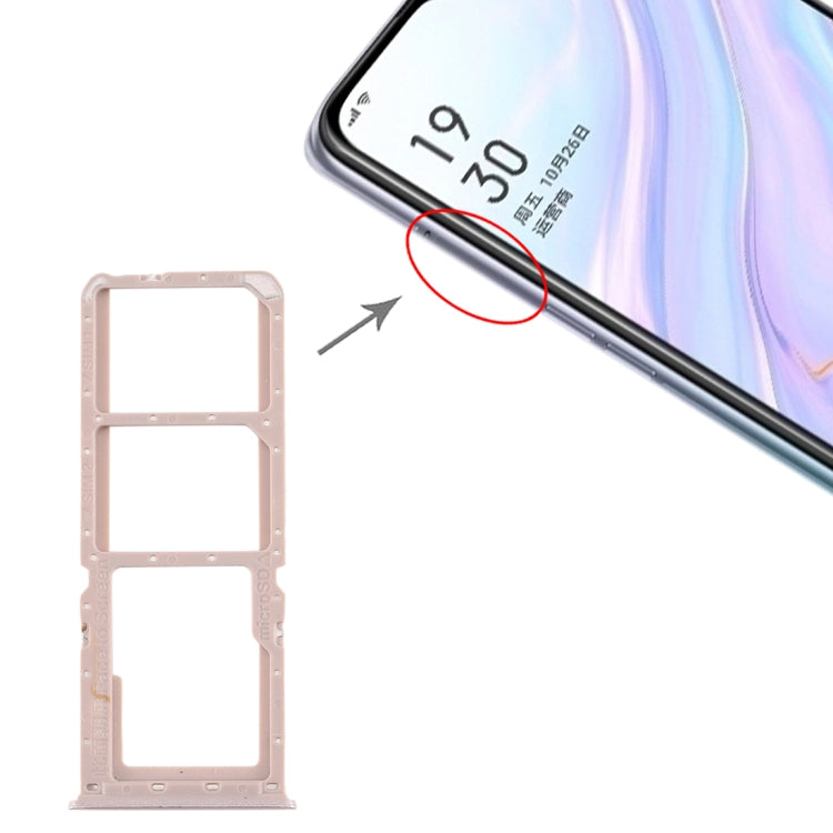 For OPPO A11 SIM Card Tray + SIM Card Tray + Micro SD Card Tray (Gold) - Card Socket by PMc TechLife | Online Shopping South Africa | PMc TechLife | Buy Now Pay Later Mobicred