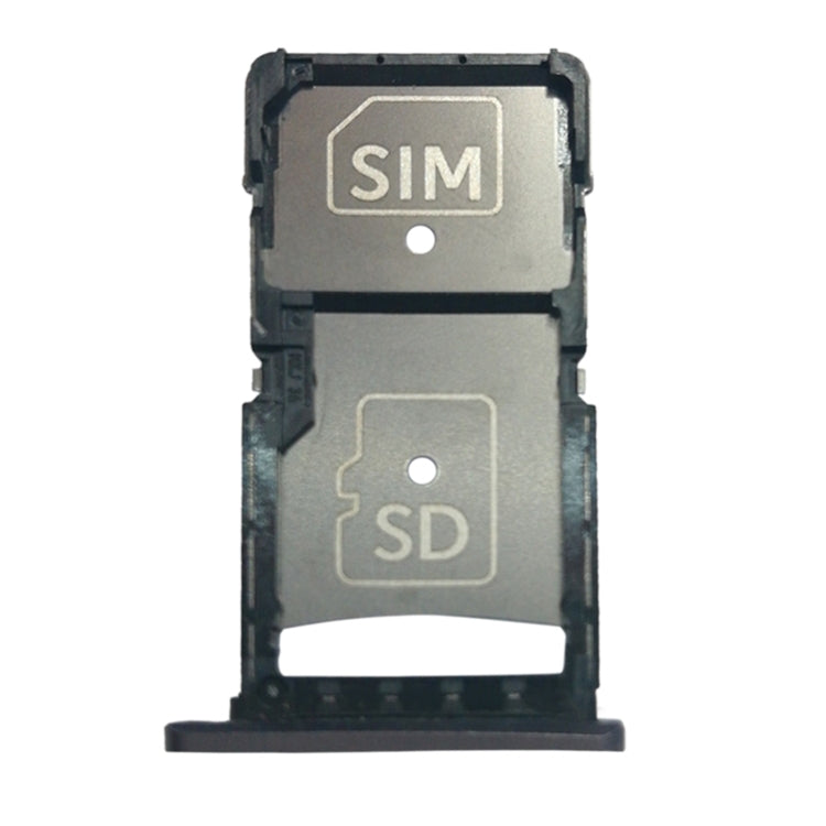 SIM Card Tray + Micro SD Card Tray for Motorola Droid Turbo 2 / XT1585(Grey) - Card Socket by PMc TechLife | Online Shopping South Africa | PMc TechLife | Buy Now Pay Later Mobicred
