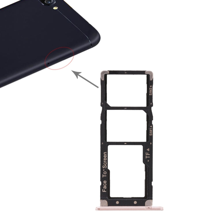 2 SIM Card Tray + Micro SD Card Tray for Asus ZenFone 4 Max ZC520KL(Gold) - Card Tray by PMc TechLife | Online Shopping South Africa | PMc TechLife | Buy Now Pay Later Mobicred