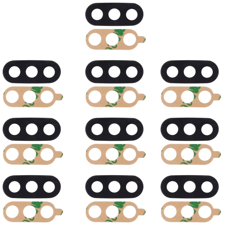 10 PCS Back Camera Lens & Adhesive for Xiaomi Mi 6X / A2(Black) - Camera by PMc TechLife | Online Shopping South Africa | PMc TechLife | Buy Now Pay Later Mobicred