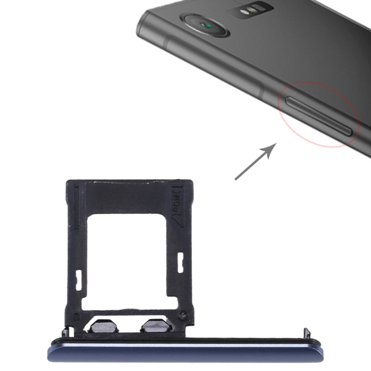 SIM / Micro SD Card Tray, Double Tray for Sony Xperia XZ1(Blue) - Card Tray by PMC TechLife | Online Shopping South Africa | PMC TechLife | Buy Now Pay Later Mobicred