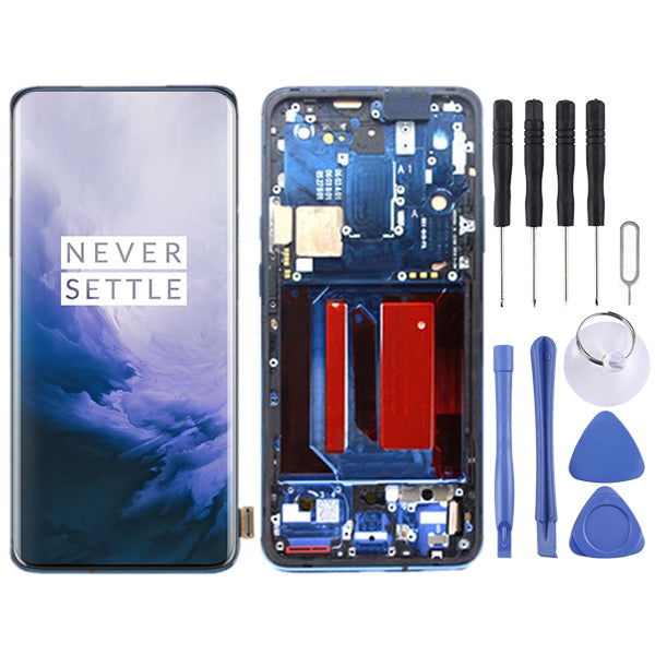 For OnePlus 7 Pro Digitizer Full Assembly with Frame OEM LCD Screen (Blue) - free shipping - PMC TechLife - Order now!
