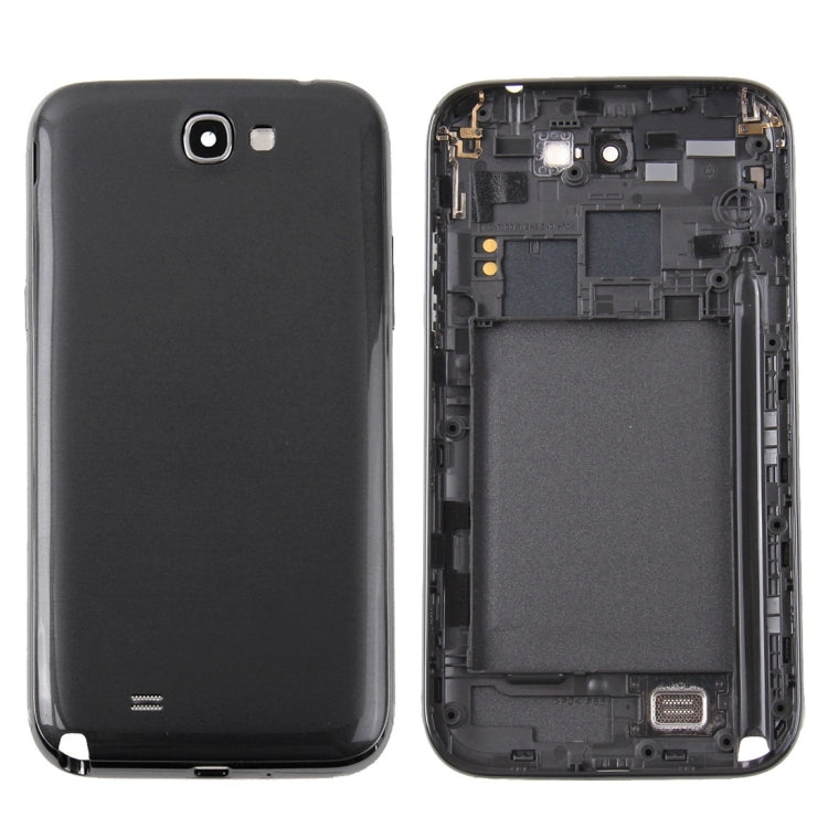 For Galaxy Note II / N7100 Middle Frame Bezel + Battery Back Cover (Black) - free shipping - PMc TechLife - Order now!
