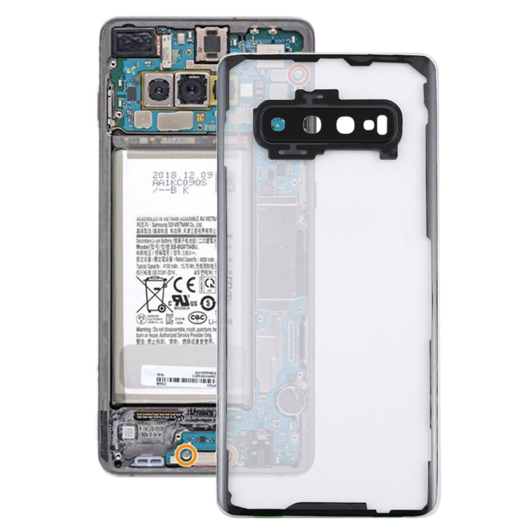 For Samsung Galaxy S10+ SM-G9750 G975F Transparent Battery Back Cover with Camera Lens Cover (Transparent) - free shipping - PMc TechLife - Order now!