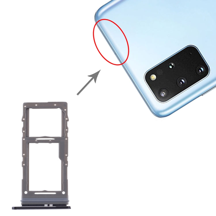 For Samsung Galaxy S20+ / Galaxy S20 Ultra SIM Card Tray + Micro SD Card Tray (Black) - free shipping - PMc TechLife - Order now!